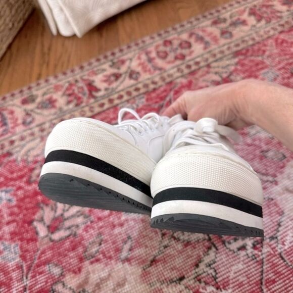 Marc Jacobs White Leather Grand Platform Sneakers - Picture 14 of 15